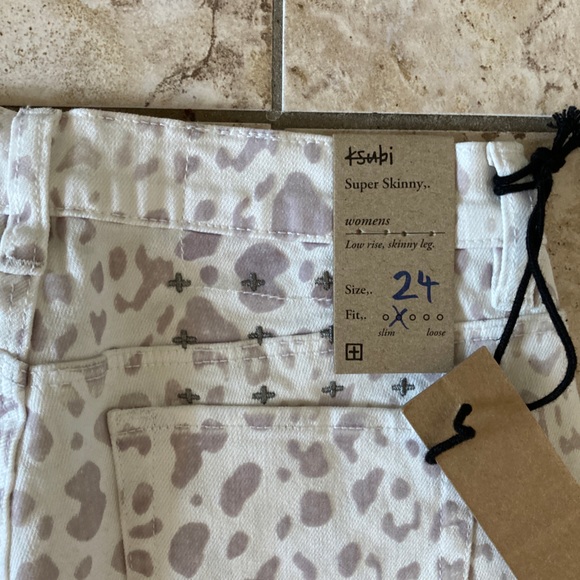 Ksubi cheetah print jeans size 24 fit slim  low rise skinny jean - Picture 4 of 9